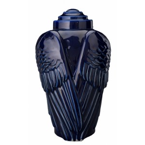 Angelic Wings - Ceramic Cremation Ashes Urn – Cobalt Metallic